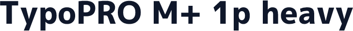 TypoPRO M+ 1p heavy