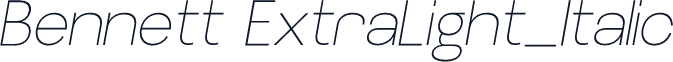 Bennett ExtraLight_Italic