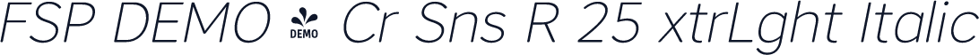 FSP DEMO - Cr Sns R 25 xtrLght Italic