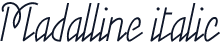 Madalline italic