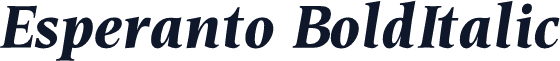 Esperanto BoldItalic