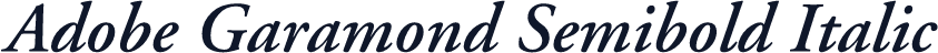 Adobe Garamond Semibold Italic