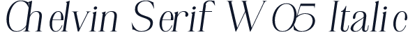 Chelvin Serif W05 Italic
