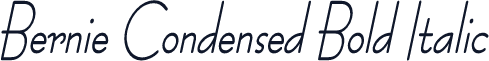 Bernie Condensed Bold Italic
