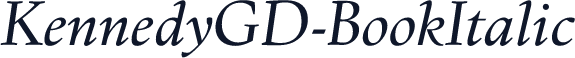 KennedyGD-BookItalic