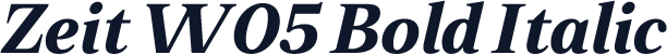 Zeit W05 Bold Italic