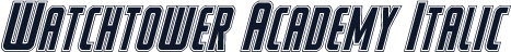 Watchtower Academy Italic
