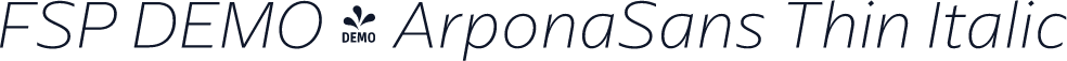 FSP DEMO - ArponaSans Thin Italic