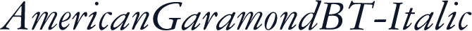 AmericanGaramondBT-Italic