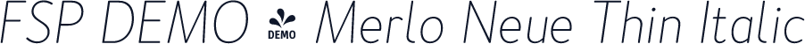 FSP DEMO - Merlo Neue Thin Italic