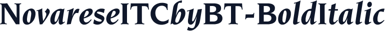NovareseITCbyBT-BoldItalic