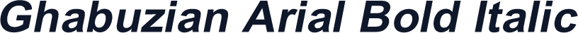 Ghabuzian Arial Bold Italic