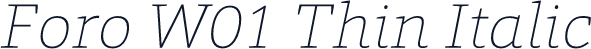 Foro W01 Thin Italic