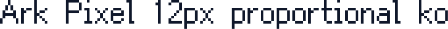 Ark Pixel 12px proportional ko