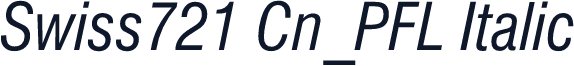 Swiss721 Cn_PFL Italic