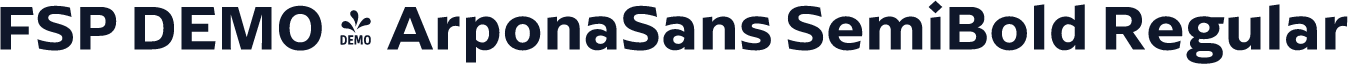 FSP DEMO - ArponaSans SemiBold Regular