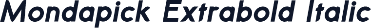 Mondapick Extrabold Italic