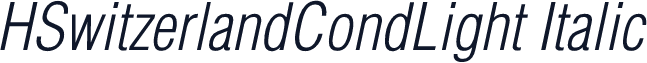 HSwitzerlandCondLight Italic
