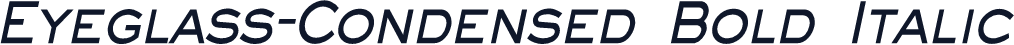 Eyeglass-Condensed Bold Italic