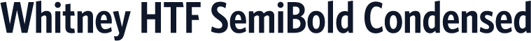 Whitney HTF SemiBold Condensed