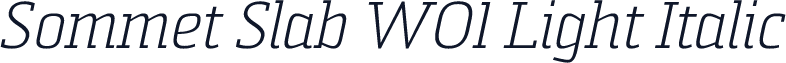 Sommet Slab W01 Light Italic