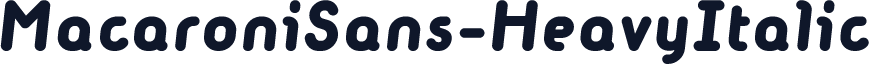 ☞MacaroniSans-HeavyItalic