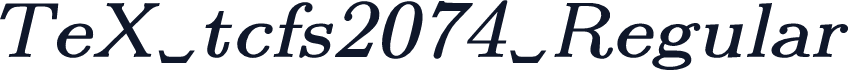 TeX tcfs2074 Regular