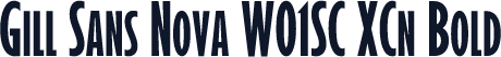 Gill Sans Nova W01SC XCn Bold