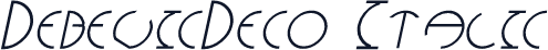 DebevicDeco Italic