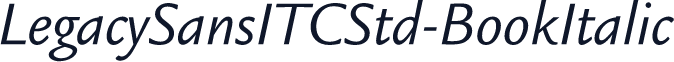 LegacySansITCStd-BookItalic