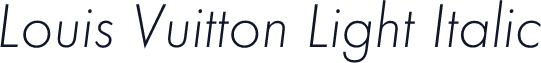 Louis Vuitton Light Italic
