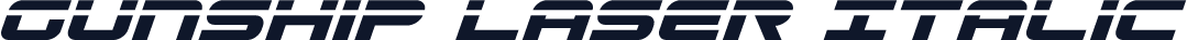 Gunship Laser Italic