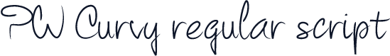 PW Curvy regular script