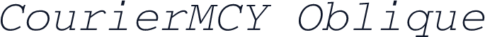 CourierMCY Oblique