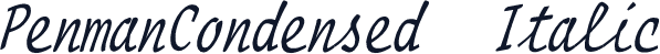 PenmanCondensed  Italic