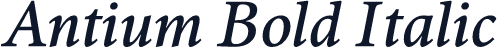 ☞Antium Bold Italic