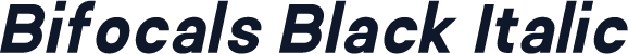 Bifocals Black Italic