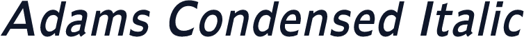 Adams Condensed Italic