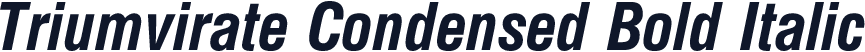Triumvirate Condensed Bold Italic