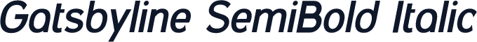 Gatsbyline SemiBold Italic