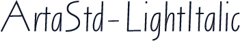 ArtaStd-LightItalic