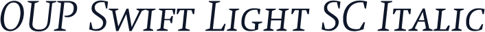 OUP Swift Light SC Italic