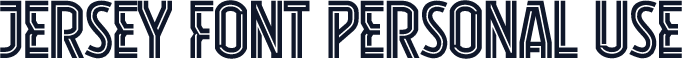 Jersey Font Personal Use