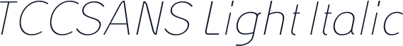 TCCSANS Light Italic