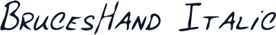 BrucesHand Italic