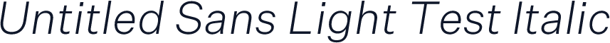 Untitled Sans Light Test Italic