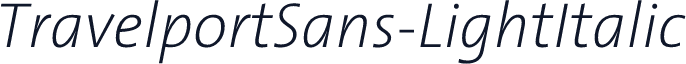 TravelportSans-LightItalic