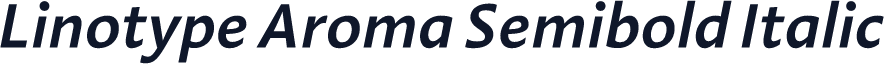 Linotype Aroma Semibold Italic