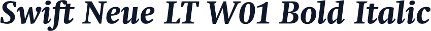 Swift Neue LT W01 Bold Italic