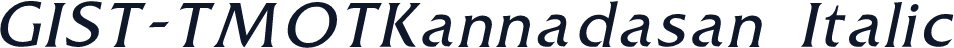 GIST-TMOTKannadasan Italic